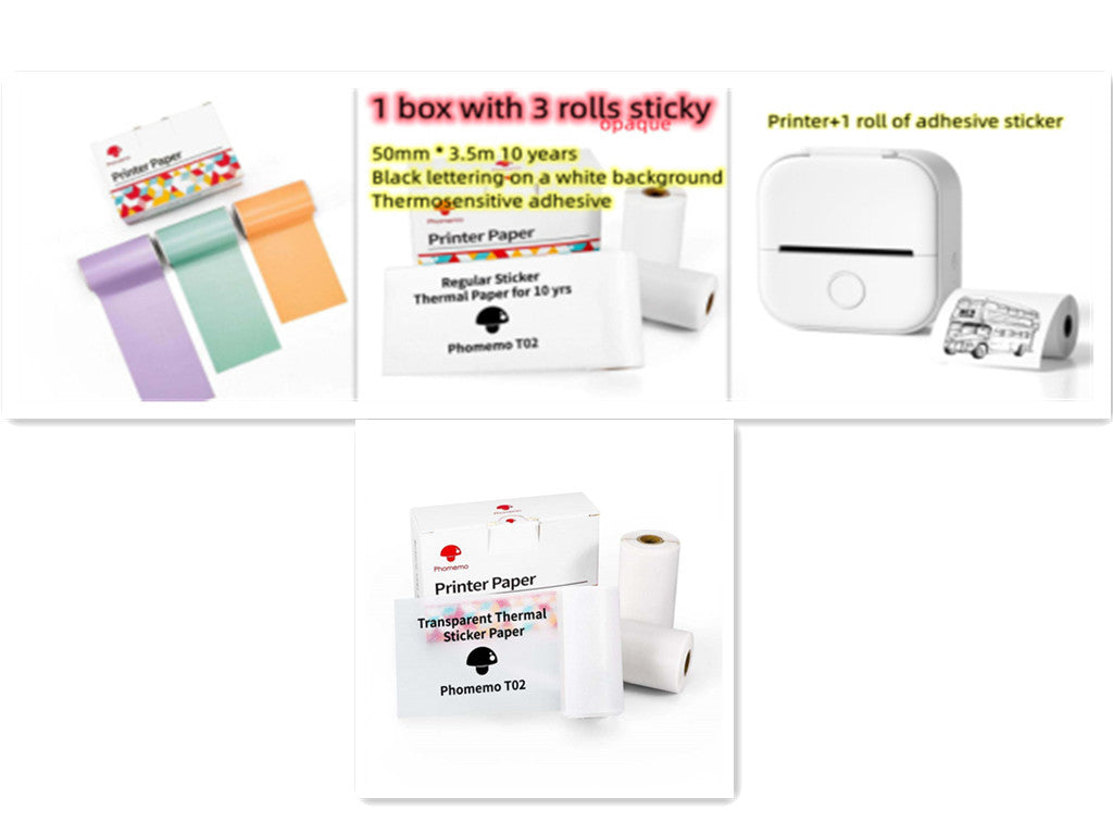 Impresora de Etiquetas Térmica Mini Portátil Impresora de Fotos para el Hogar Impresora de Preguntas Incorrectas para Estudiantes Impresora de Etiquetas Mini Compatible con Bluetooth Etiqueta de Precio