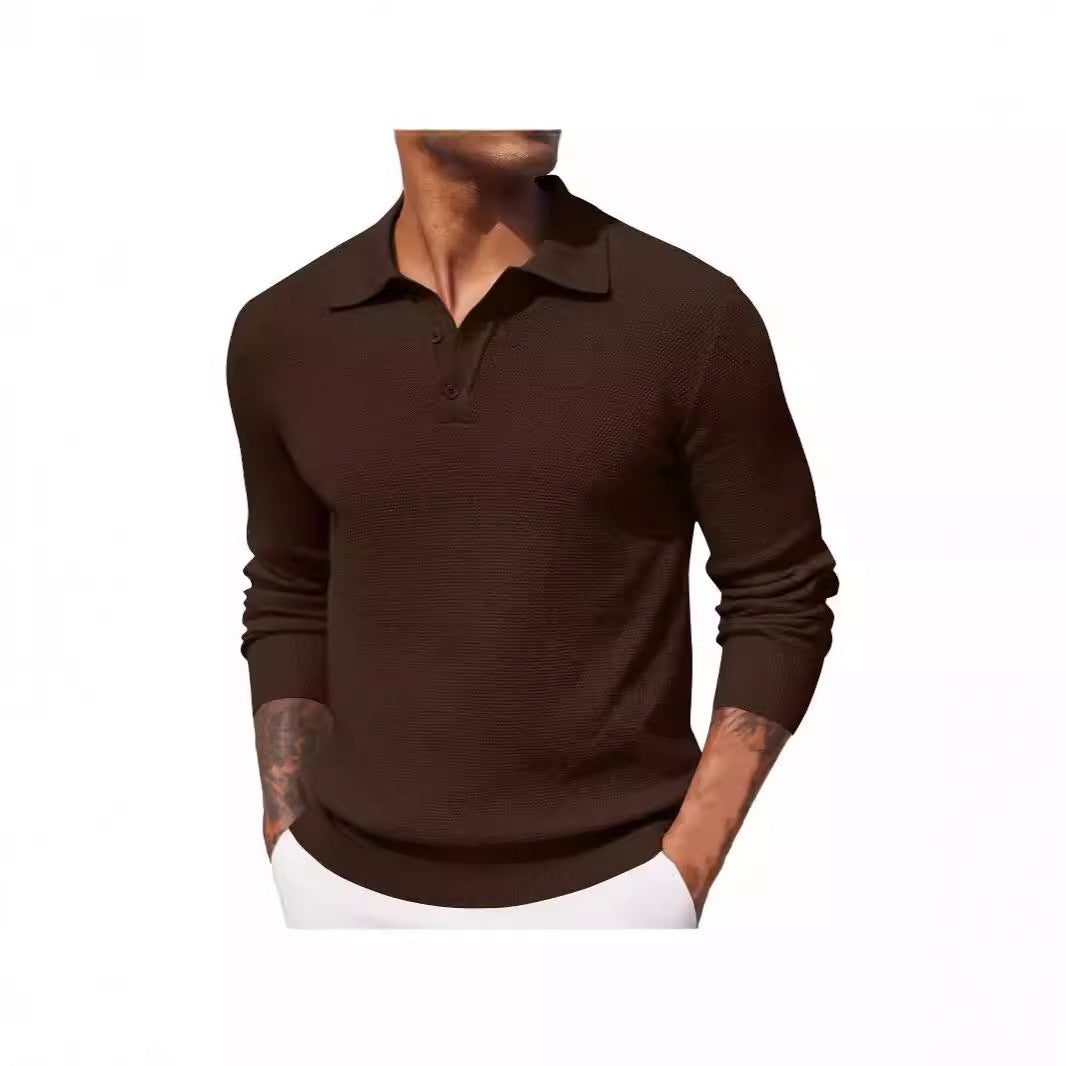Top casual de manga larga de otoño para hombre