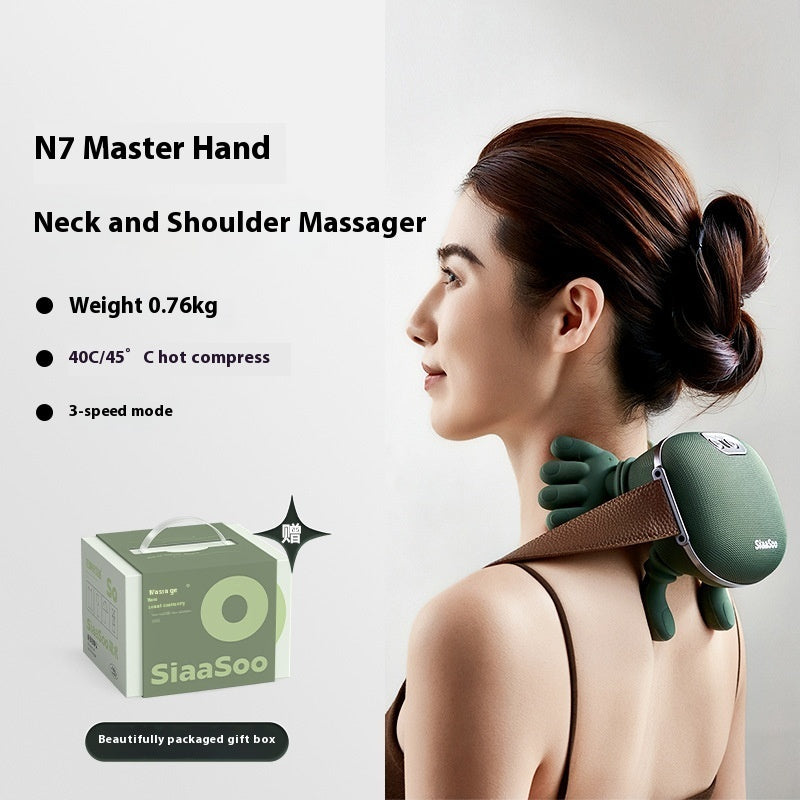 Masajeador muscular eléctrico de cuello y hombros, masaje inalámbrico para el hombro y la espalda, masajeador de cuello con chal, alivio del dolor relajante