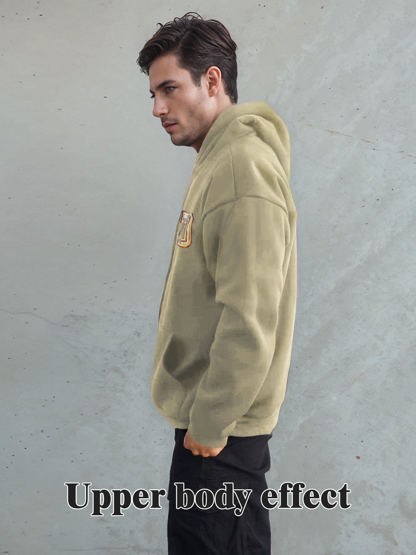 Sudadera con capucha estampada de manga larga de color sólido de moda para hombres y mujeres
