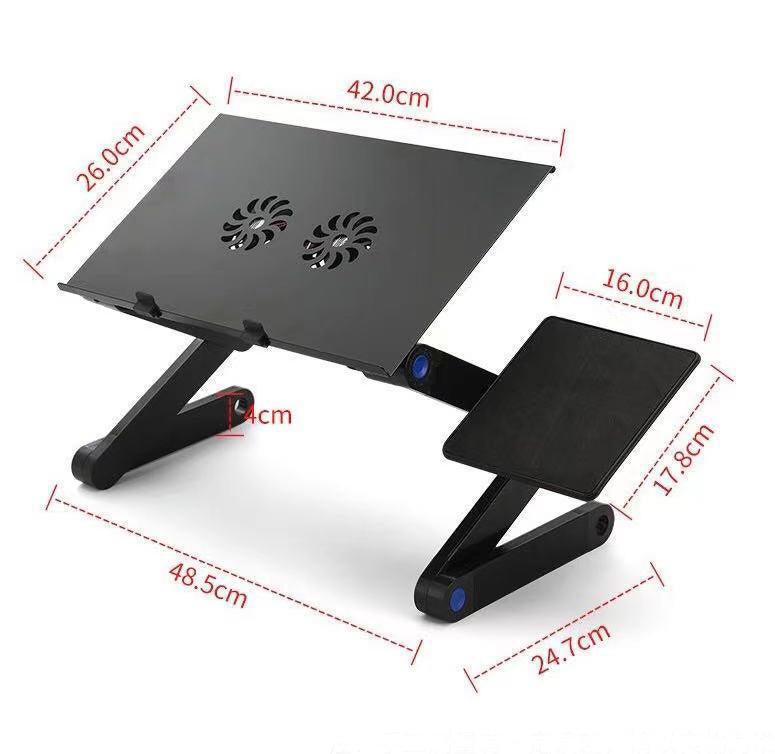 Escritorio de ordenador plegable, portátil, portátil, estable con doble ventilador