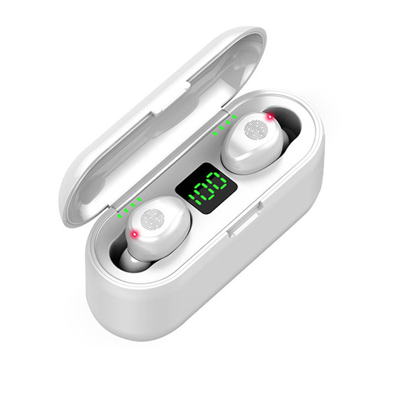 Auriculares Bluetooth F9 Tws inalámbrico Bluetooth 5.1 estéreo Pantalla digital Auriculares binaurales en modo privado