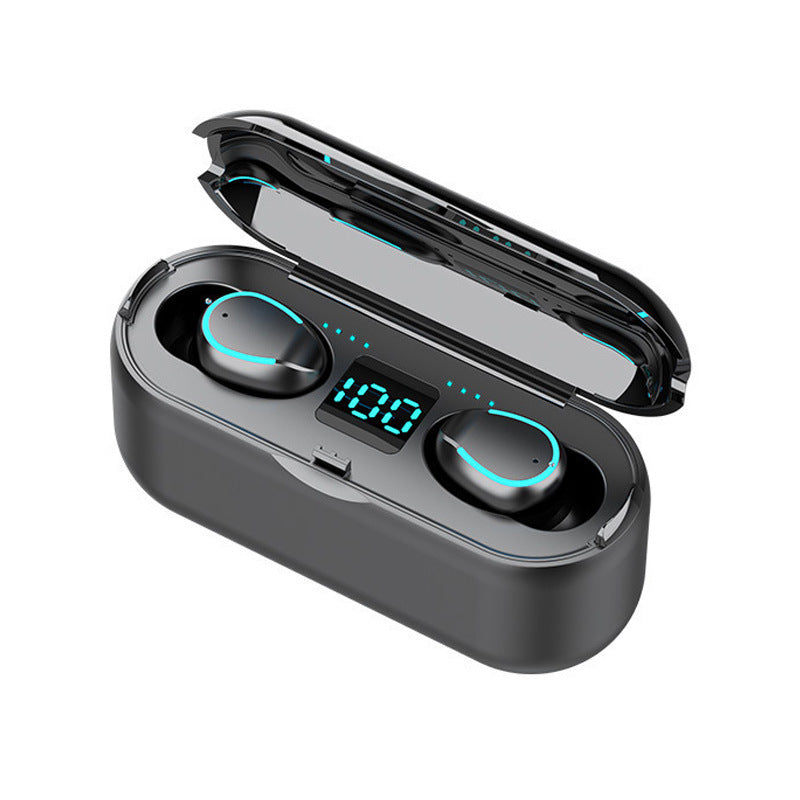 Auriculares Bluetooth F9 Tws inalámbrico Bluetooth 5.1 estéreo Pantalla digital Auriculares binaurales en modo privado