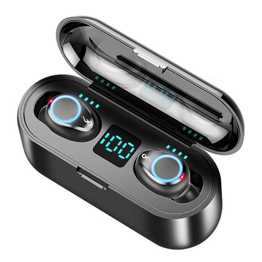 Auriculares Bluetooth F9 Tws inalámbrico Bluetooth 5.1 estéreo Pantalla digital Auriculares binaurales en modo privado