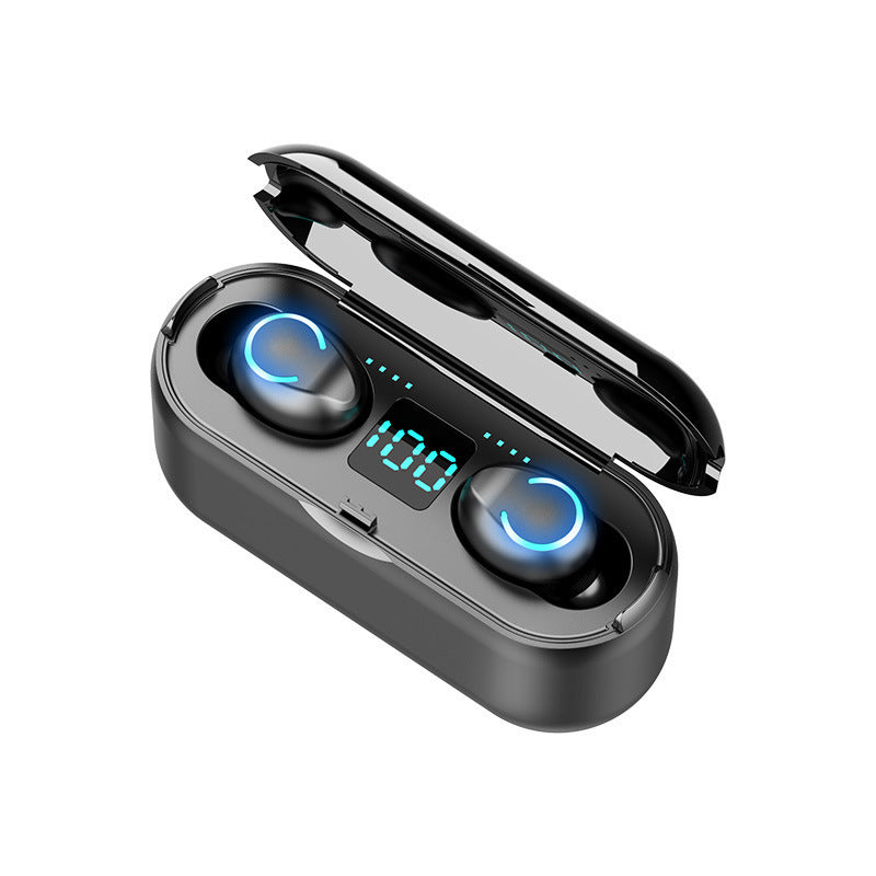 Auriculares Bluetooth F9 Tws inalámbrico Bluetooth 5.1 estéreo Pantalla digital Auriculares binaurales en modo privado