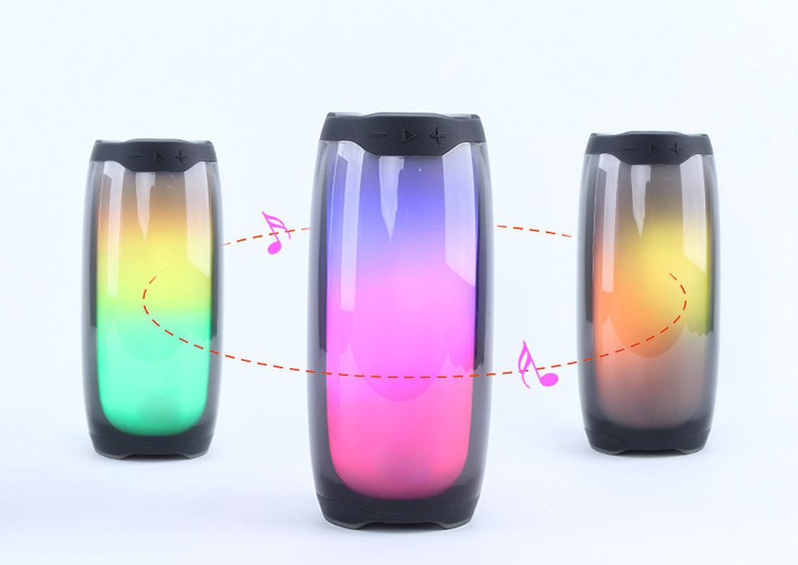 Altavoz Bluetooth, efecto de luz colorido, subwoofer de tarjeta, sonido de luz colorida