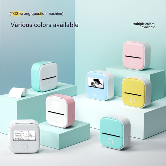Impresora de Etiquetas Térmica Mini Portátil Impresora de Fotos para el Hogar Impresora de Preguntas Incorrectas para Estudiantes Impresora de Etiquetas Mini Compatible con Bluetooth Etiqueta de Precio