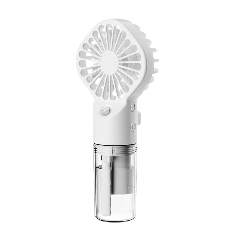 Ventilador portátil de mano con rociador de agua de 4 velocidades, artefacto para refrescar en verano, carga USB, soporte para verano
