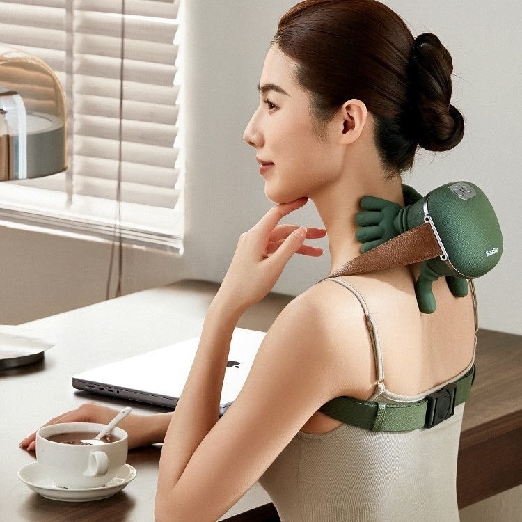 Masajeador muscular eléctrico de cuello y hombros, masaje inalámbrico para el hombro y la espalda, masajeador de cuello con chal, alivio del dolor relajante