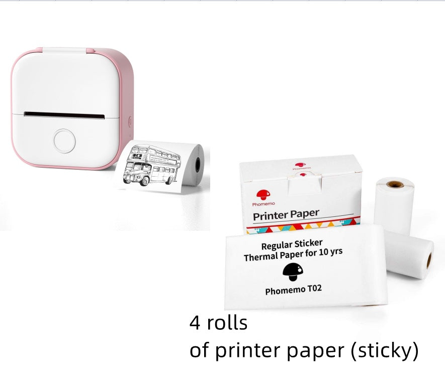 Impresora de Etiquetas Térmica Mini Portátil Impresora de Fotos para el Hogar Impresora de Preguntas Incorrectas para Estudiantes Impresora de Etiquetas Mini Compatible con Bluetooth Etiqueta de Precio