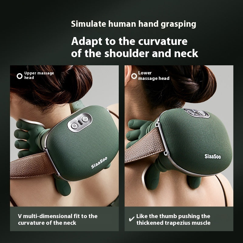 Masajeador muscular eléctrico de cuello y hombros, masaje inalámbrico para el hombro y la espalda, masajeador de cuello con chal, alivio del dolor relajante