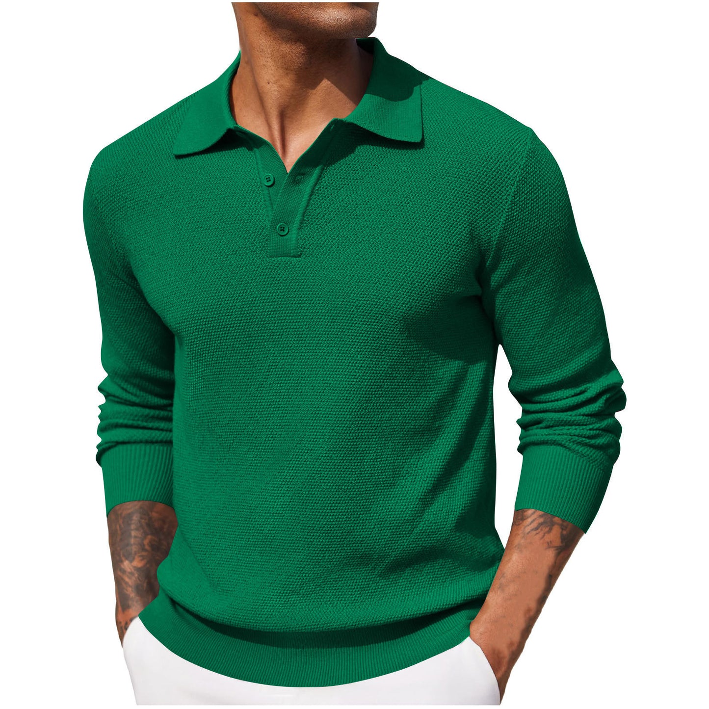 Top casual de manga larga de otoño para hombre