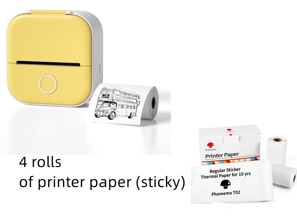 Impresora de Etiquetas Térmica Mini Portátil Impresora de Fotos para el Hogar Impresora de Preguntas Incorrectas para Estudiantes Impresora de Etiquetas Mini Compatible con Bluetooth Etiqueta de Precio