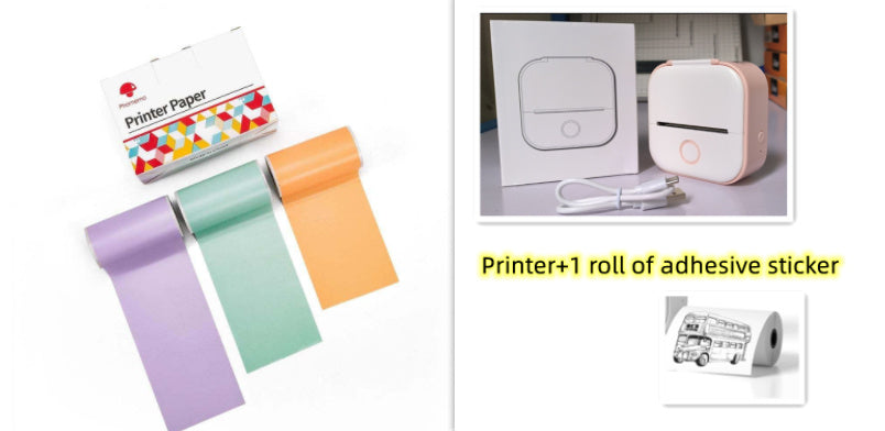 Impresora de Etiquetas Térmica Mini Portátil Impresora de Fotos para el Hogar Impresora de Preguntas Incorrectas para Estudiantes Impresora de Etiquetas Mini Compatible con Bluetooth Etiqueta de Precio