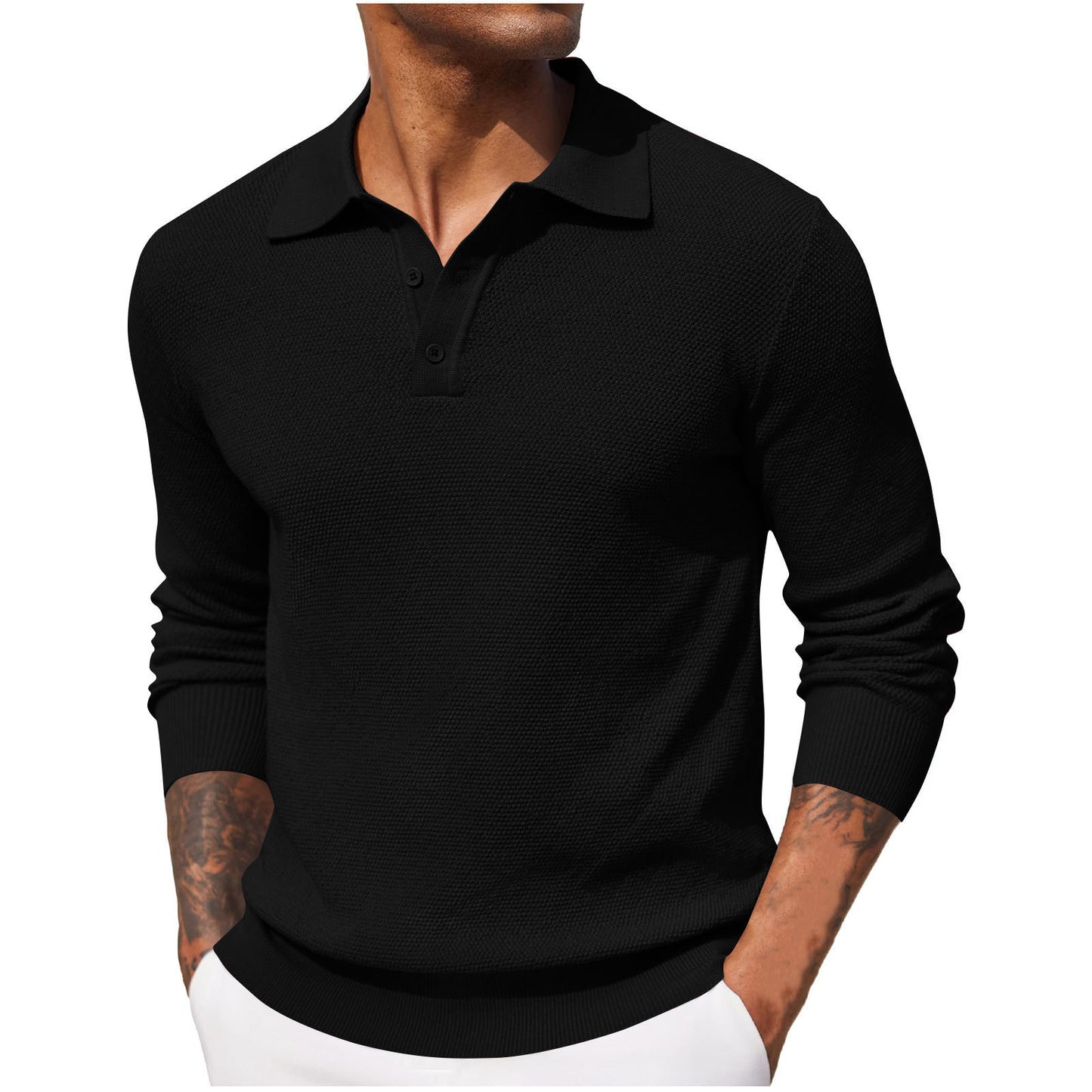 Top casual de manga larga de otoño para hombre