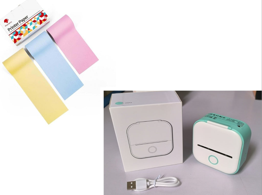 Impresora de Etiquetas Térmica Mini Portátil Impresora de Fotos para el Hogar Impresora de Preguntas Incorrectas para Estudiantes Impresora de Etiquetas Mini Compatible con Bluetooth Etiqueta de Precio