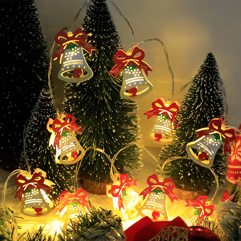 Cadena de luz LED de Navidad Papá Noel Alce Muñeco de nieve Adorno de Navidad Cadena de luz Decoraciones de Navidad Regalo de Navidad de Año Nuevo