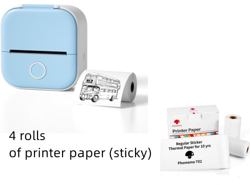 Impresora de Etiquetas Térmica Mini Portátil Impresora de Fotos para el Hogar Impresora de Preguntas Incorrectas para Estudiantes Impresora de Etiquetas Mini Compatible con Bluetooth Etiqueta de Precio