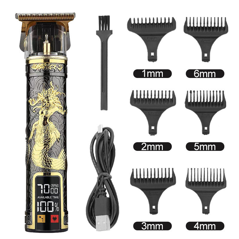 Cortadora de pelo eléctrica Cortadora de pelo eléctrica Grabado de cabeza de aceite retro
