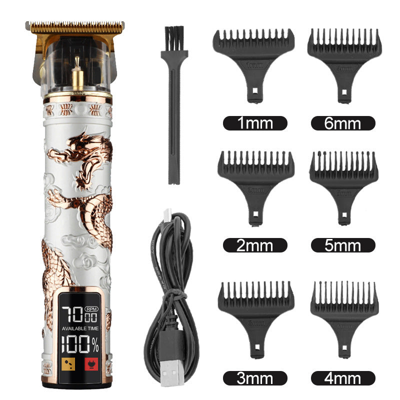 Cortadora de pelo eléctrica Cortadora de pelo eléctrica Grabado de cabeza de aceite retro