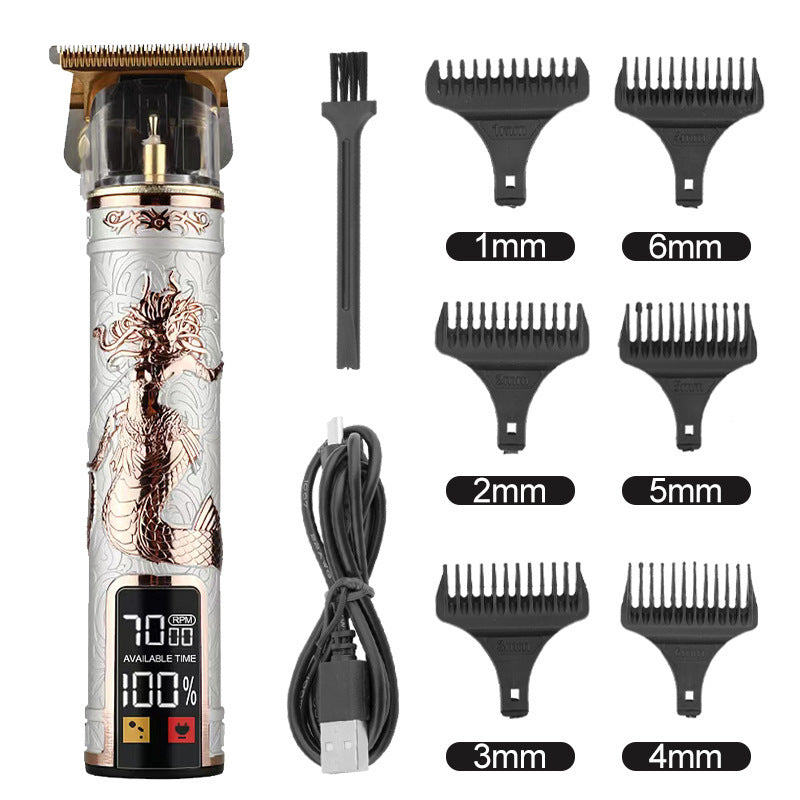 Cortadora de pelo eléctrica Cortadora de pelo eléctrica Grabado de cabeza de aceite retro