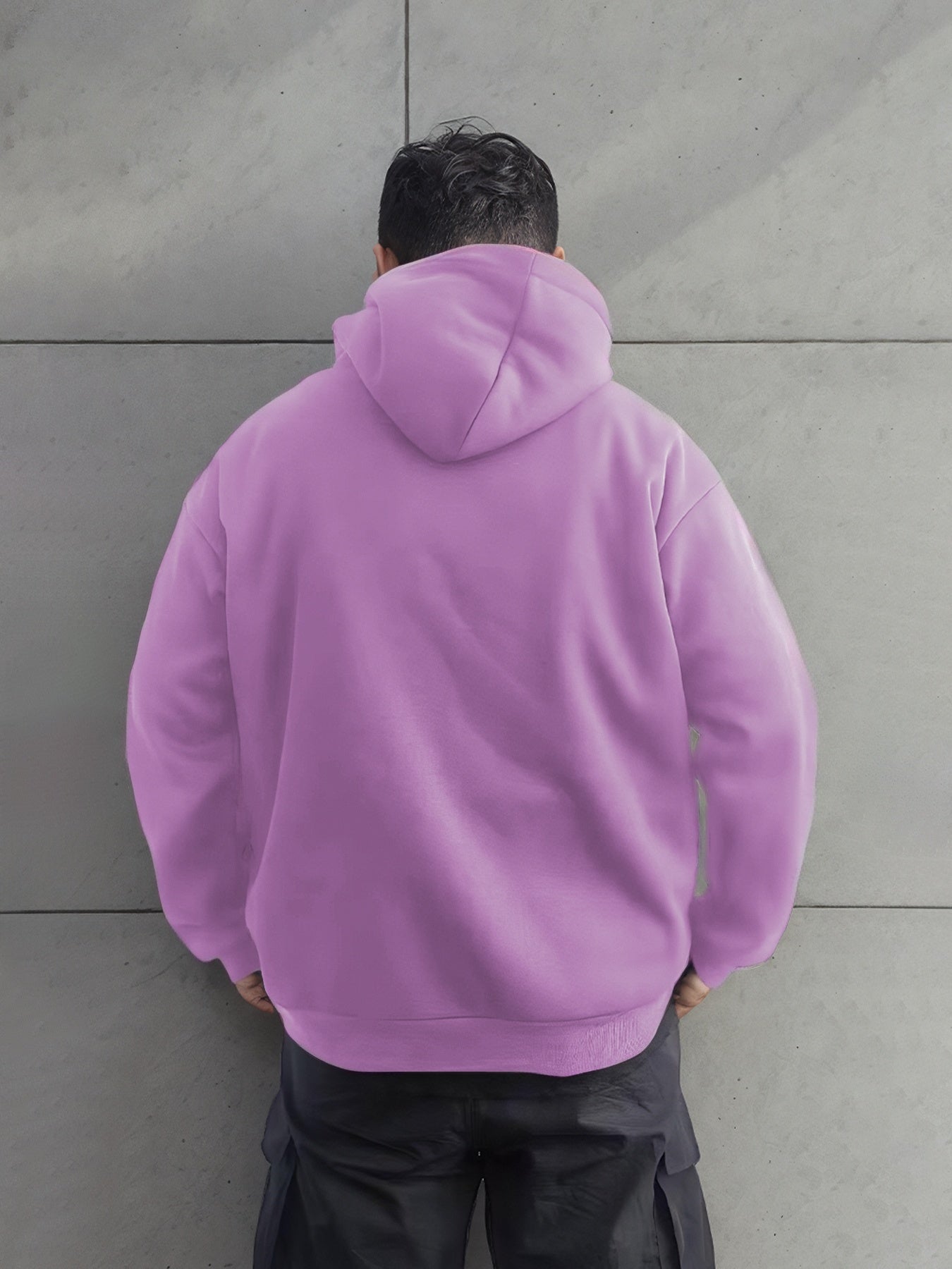 Sudadera con capucha estampada de manga larga de color sólido de moda para hombres y mujeres