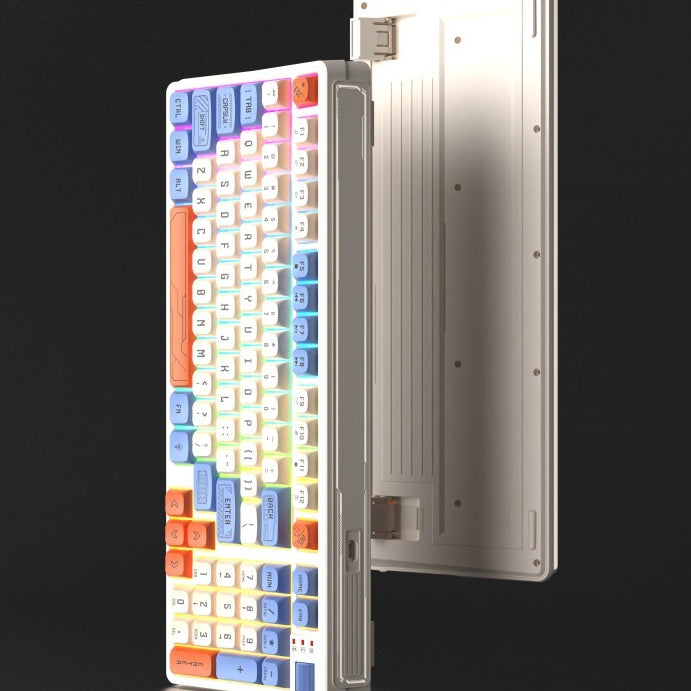 Combinación De Una Computadora De Escritorio De Sensación De Maquinaria Luminosa De Tres Colores