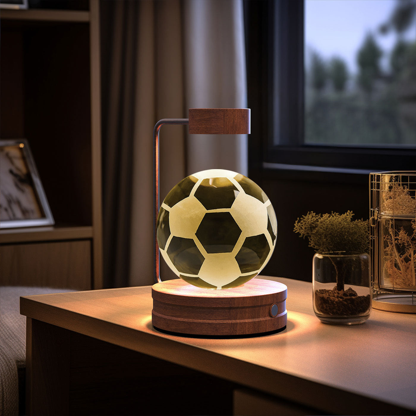 Bola de cristal Dinosaurio cósmico Luz nocturna interior Energía USB Luz de noche cálida Regalo de cumpleaños Lámpara de noche