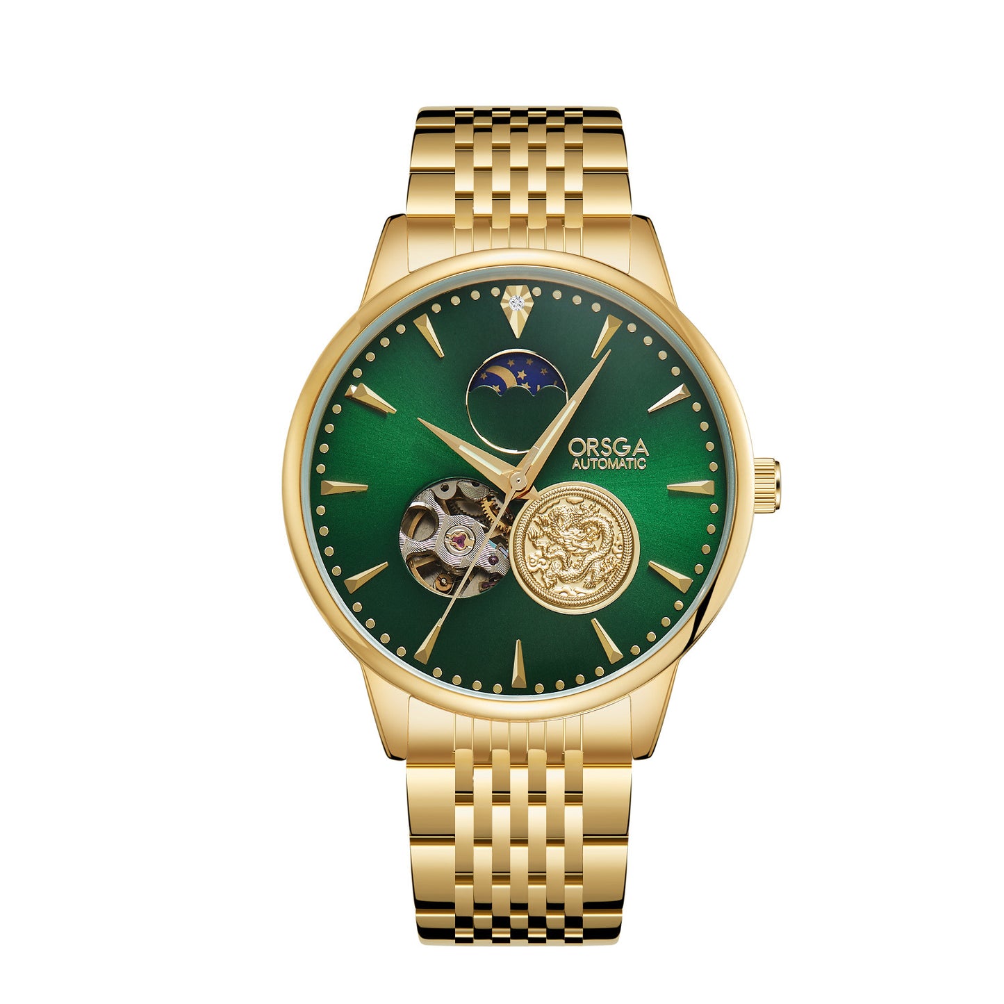 Reloj mecánico automático de negocios de alta gama para hombres
