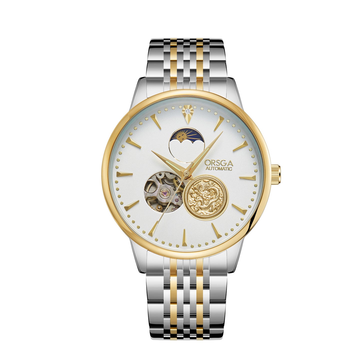 Reloj mecánico automático de negocios de alta gama para hombres