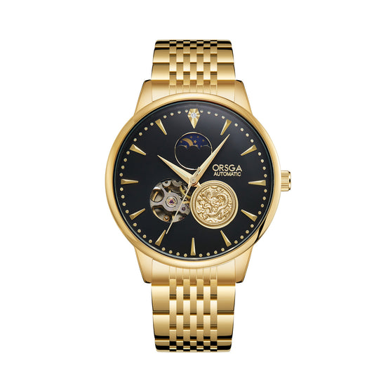 Reloj mecánico automático de negocios de alta gama para hombres