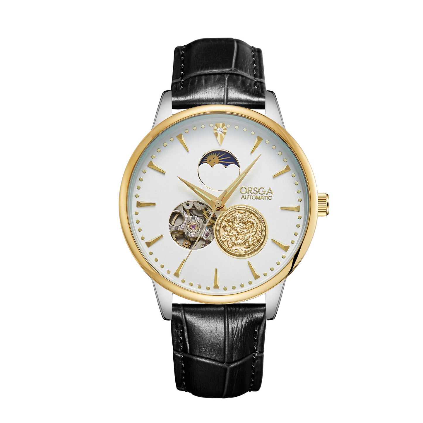 Reloj mecánico automático de negocios de alta gama para hombres