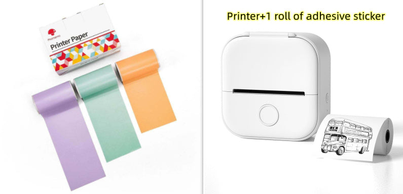 Impresora de Etiquetas Térmica Mini Portátil Impresora de Fotos para el Hogar Impresora de Preguntas Incorrectas para Estudiantes Impresora de Etiquetas Mini Compatible con Bluetooth Etiqueta de Precio