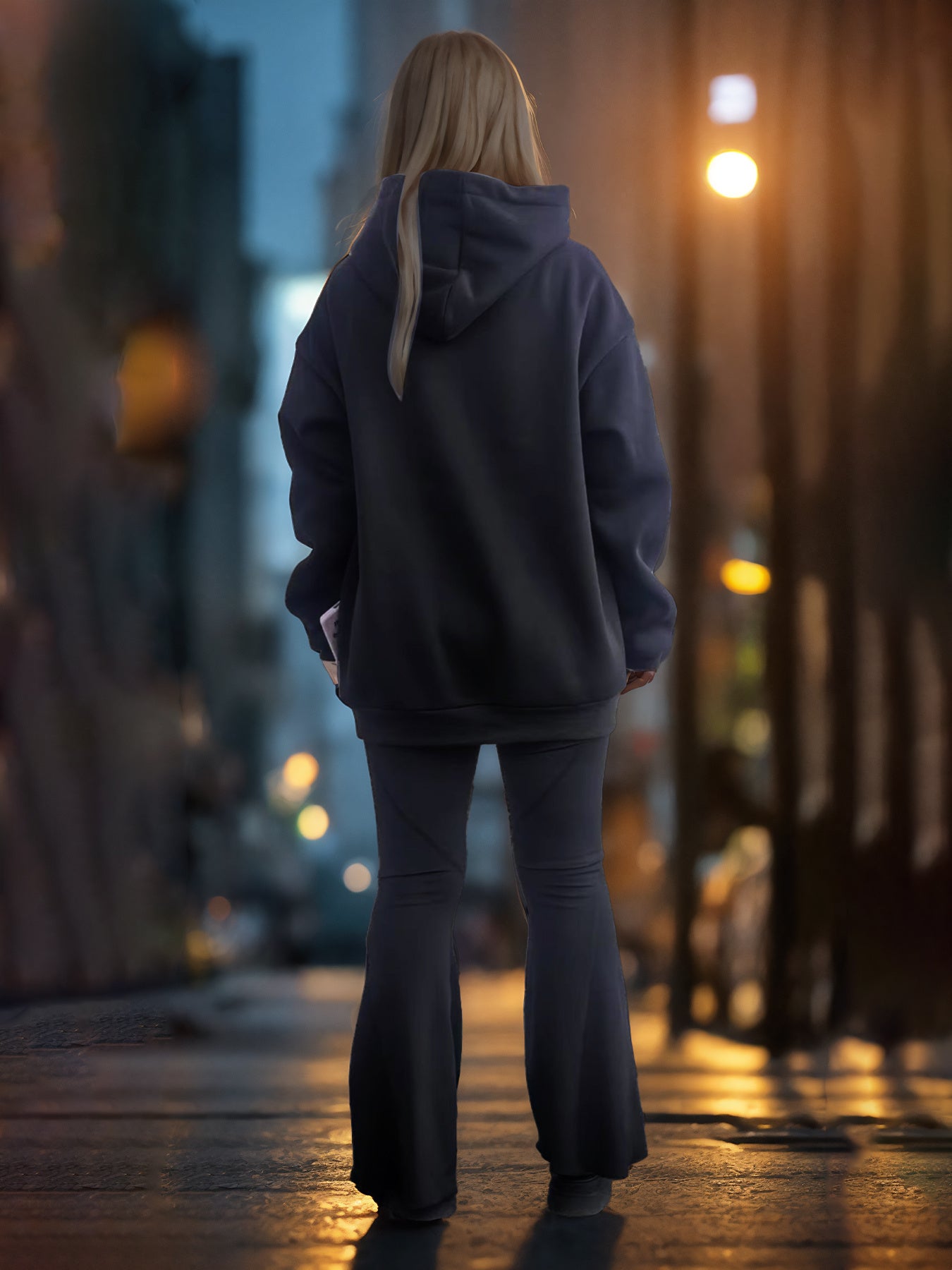 Sudadera con capucha estampada de manga larga de color sólido de moda para hombres y mujeres
