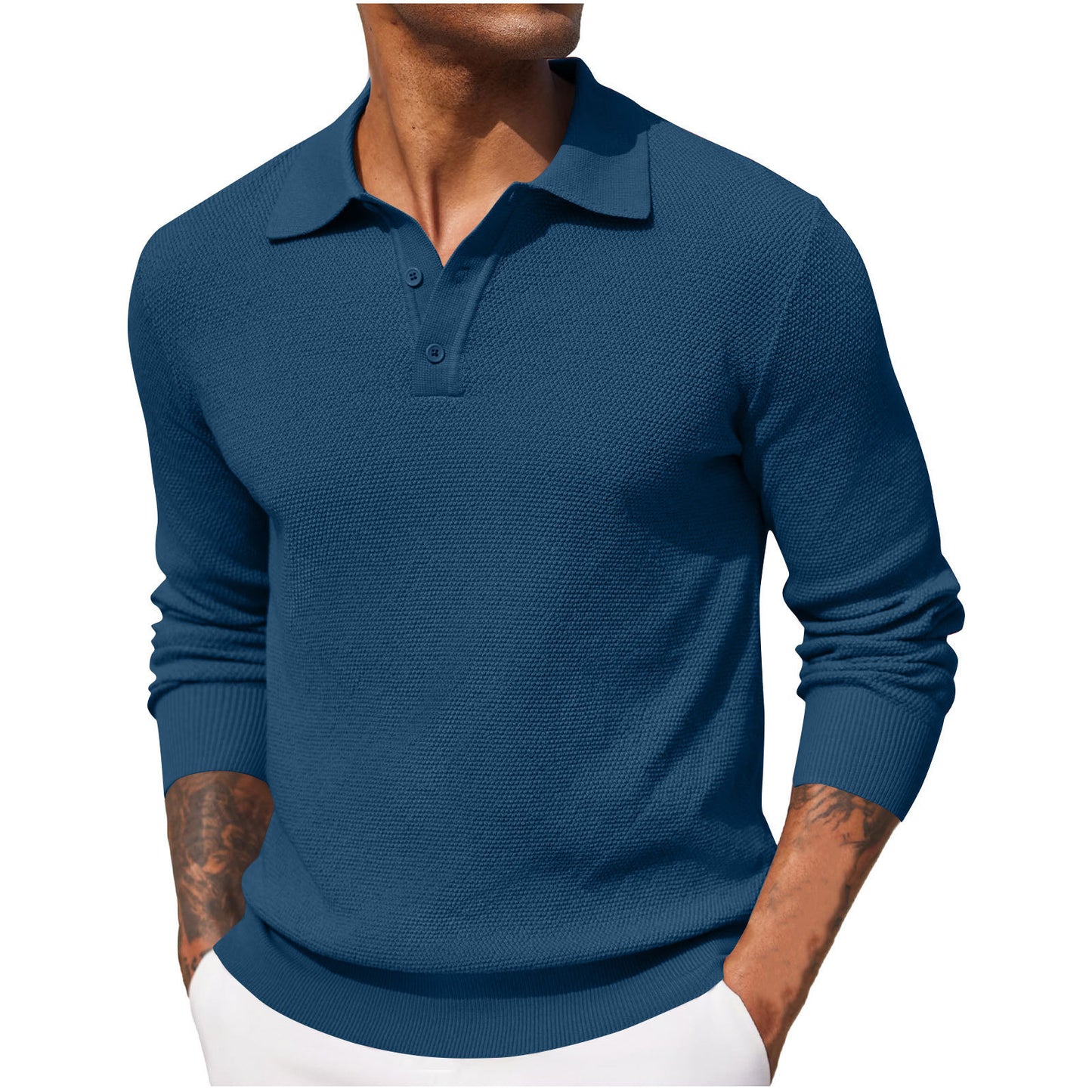 Top casual de manga larga de otoño para hombre