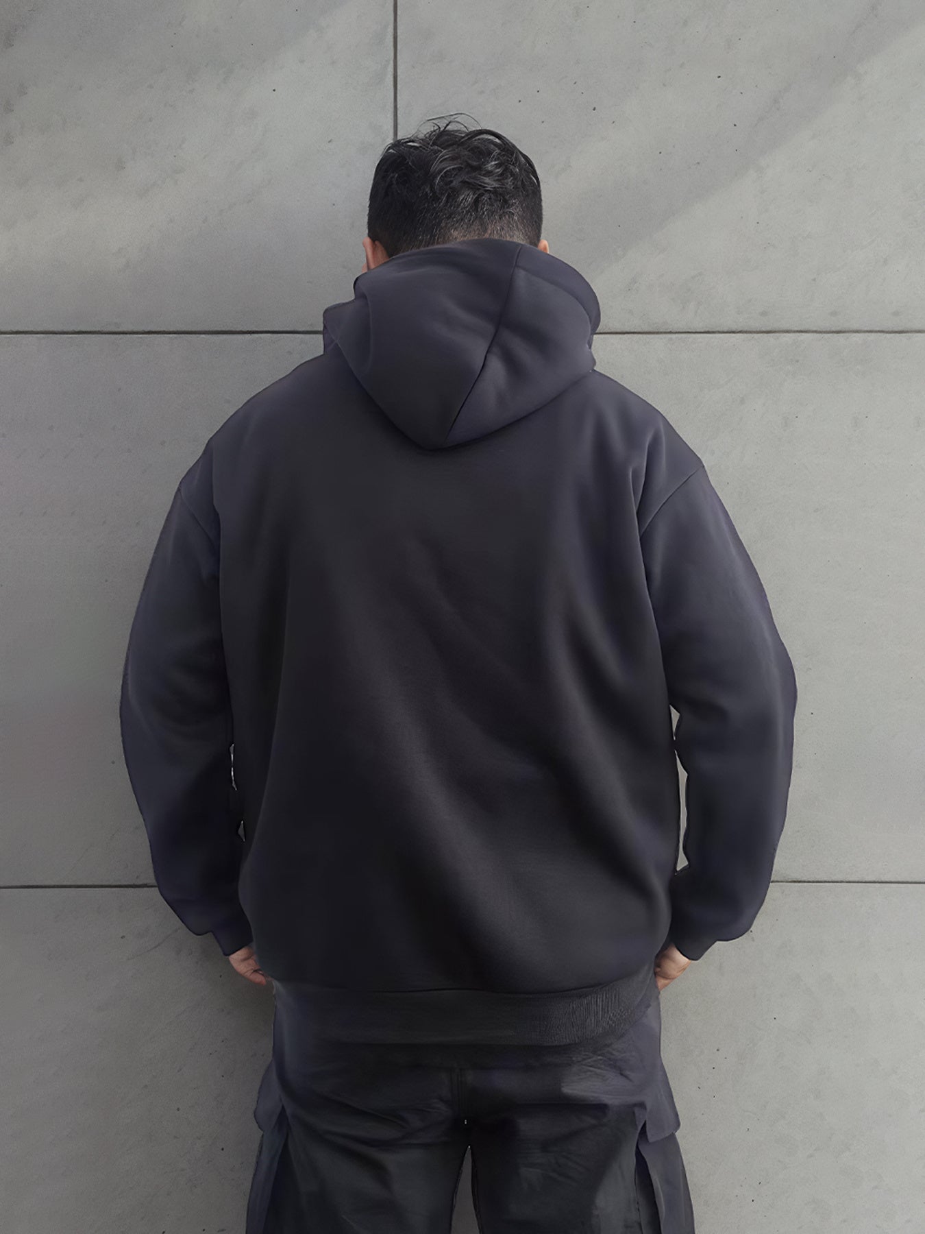 Sudadera con capucha estampada de manga larga de color sólido de moda para hombres y mujeres