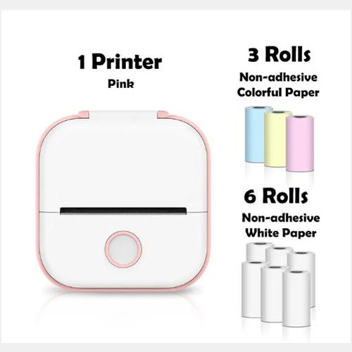 Impresora de Etiquetas Térmica Mini Portátil Impresora de Fotos para el Hogar Impresora de Preguntas Incorrectas para Estudiantes Impresora de Etiquetas Mini Compatible con Bluetooth Etiqueta de Precio