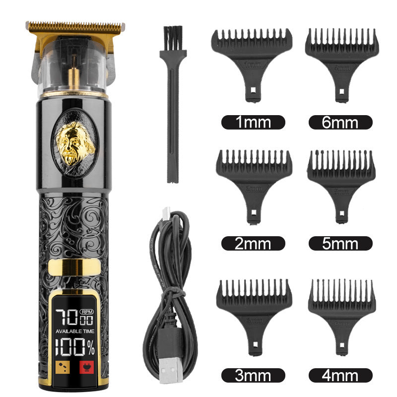 Cortadora de pelo eléctrica Cortadora de pelo eléctrica Grabado de cabeza de aceite retro