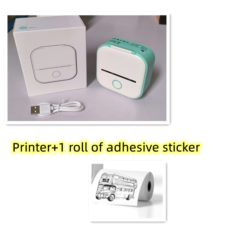 Impresora de Etiquetas Térmica Mini Portátil Impresora de Fotos para el Hogar Impresora de Preguntas Incorrectas para Estudiantes Impresora de Etiquetas Mini Compatible con Bluetooth Etiqueta de Precio