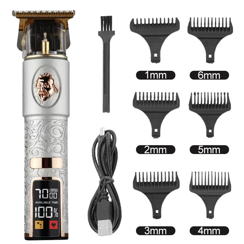 Cortadora de pelo eléctrica Cortadora de pelo eléctrica Grabado de cabeza de aceite retro