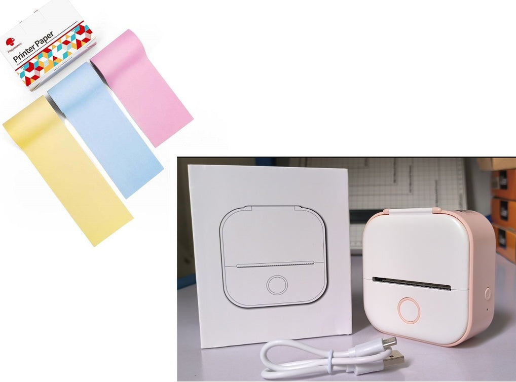 Impresora de Etiquetas Térmica Mini Portátil Impresora de Fotos para el Hogar Impresora de Preguntas Incorrectas para Estudiantes Impresora de Etiquetas Mini Compatible con Bluetooth Etiqueta de Precio