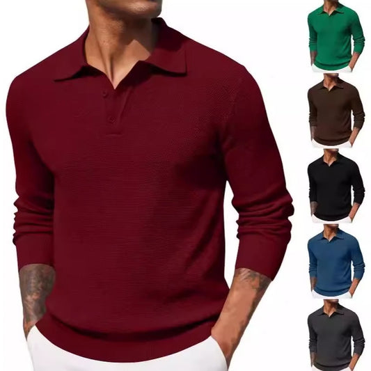 Top casual de manga larga de otoño para hombre