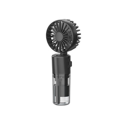 Ventilador portátil de mano con rociador de agua de 4 velocidades, artefacto para refrescar en verano, carga USB, soporte para verano