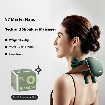 Masajeador muscular eléctrico de cuello y hombros, masaje inalámbrico para el hombro y la espalda, masajeador de cuello con chal, alivio del dolor relajante