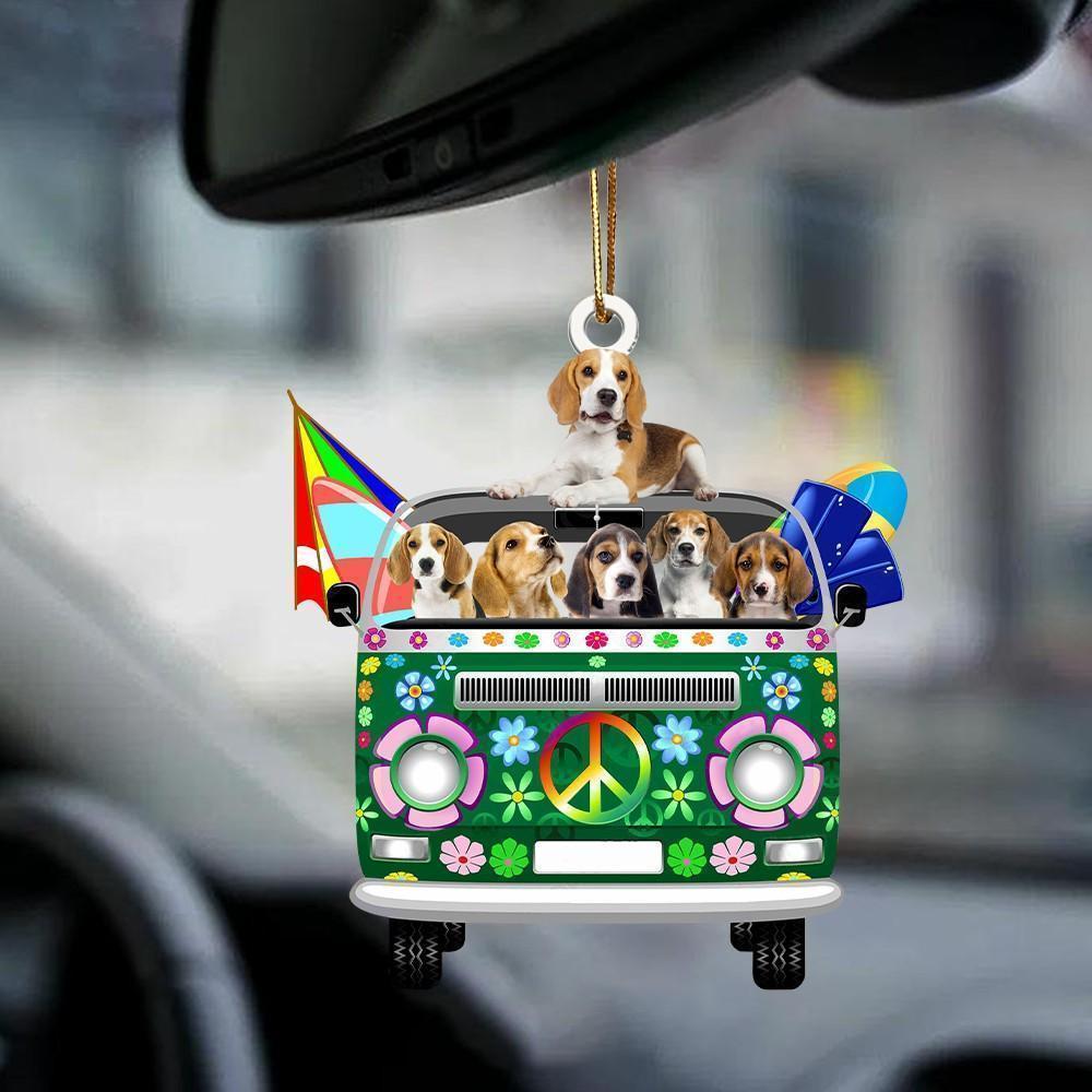 Colgante de coche, perro que duerme, ángel, decoración del hogar, vitrina acrílica, adornos colgantes para puertas