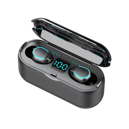 Auriculares Bluetooth F9 Tws inalámbrico Bluetooth 5.1 estéreo Pantalla digital Auriculares binaurales en modo privado