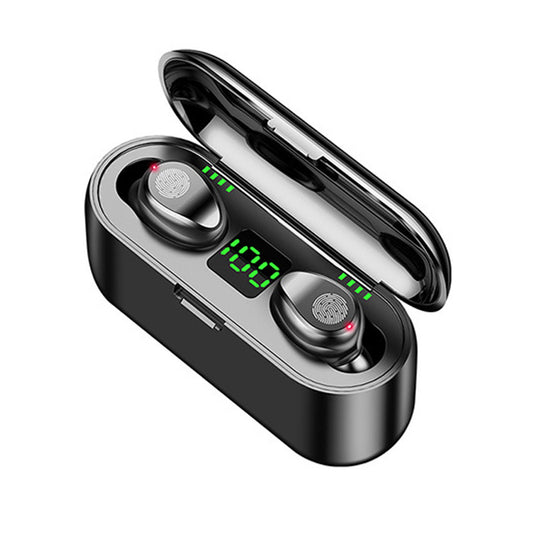 Auriculares Bluetooth F9 Tws inalámbrico Bluetooth 5.1 estéreo Pantalla digital Auriculares binaurales en modo privado