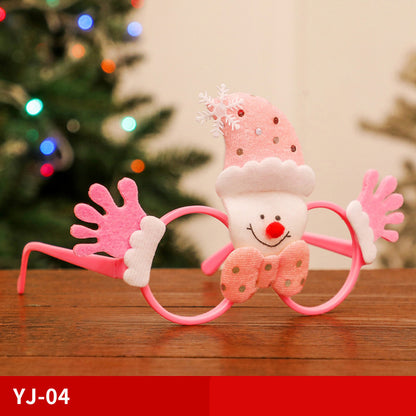 Marco de gafas de Navidad Papá Noel Muñeco de nieve Alce Accesorios de disfraces para niños Decoraciones navideñas para el hogar Decoración navideña Navidad