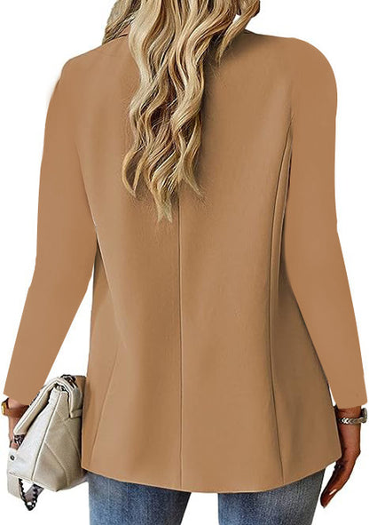 Ins Chaqueta con botones de solapa Chaqueta de traje casual de viajero de moda Tops de manga larga para mujer Ropa de abrigo