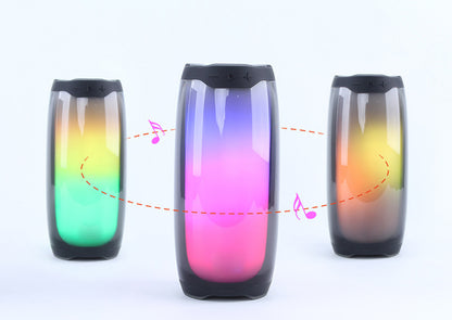 Altavoz Bluetooth, efecto de luz colorido, subwoofer de tarjeta, sonido de luz colorida